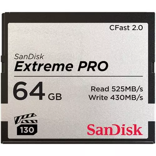  Karta pamięci SanDisk CFast 2.0 64GB Extreme PRO VPG 130 525/430 MB/s